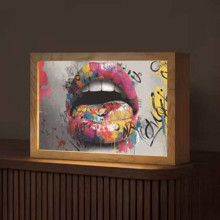 Tafellamp - Lippen - Graffiti - Expressief — 1