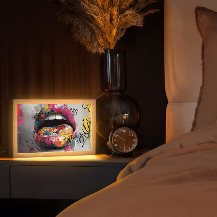 Tafellamp - Lippen - Graffiti - Expressief — 2