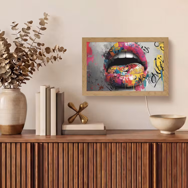 Tafellamp - Lippen - Graffiti - Expressief — 3