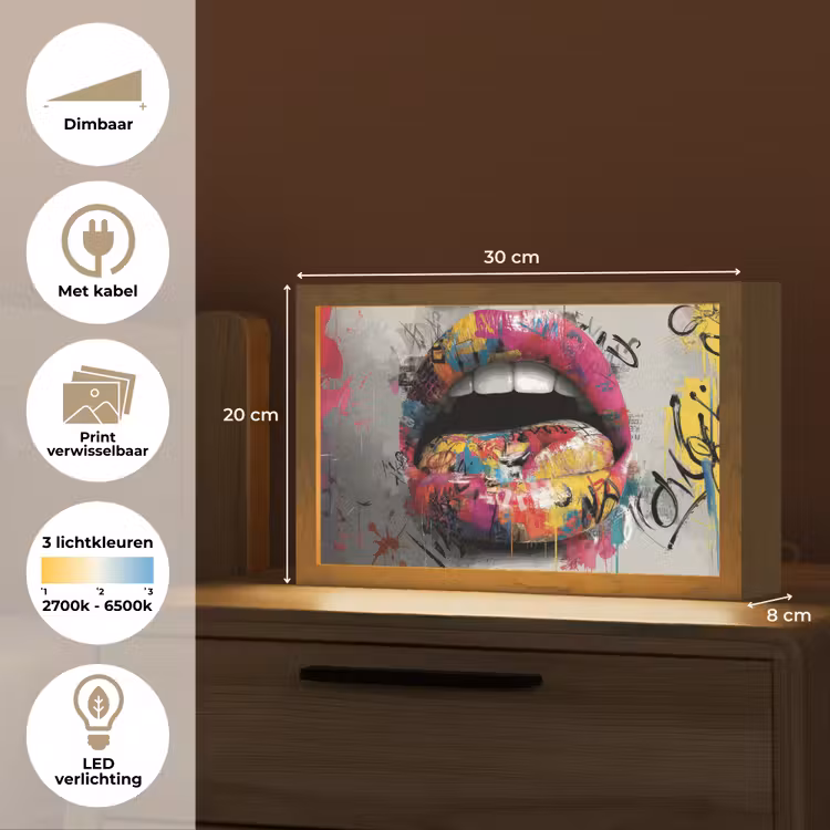 Tafellamp - Lippen - Graffiti - Expressief — 7