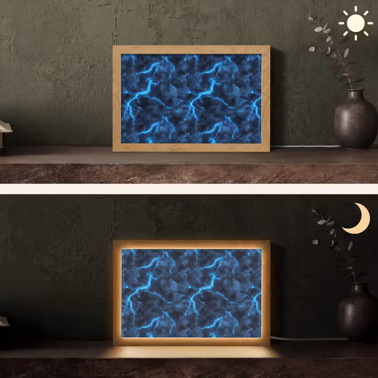 Tafellamp - Donker - Blauw - Bliksem — 5