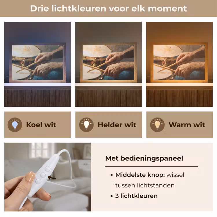Tafellamp - Drumstokken - Olieverf - Man — 6