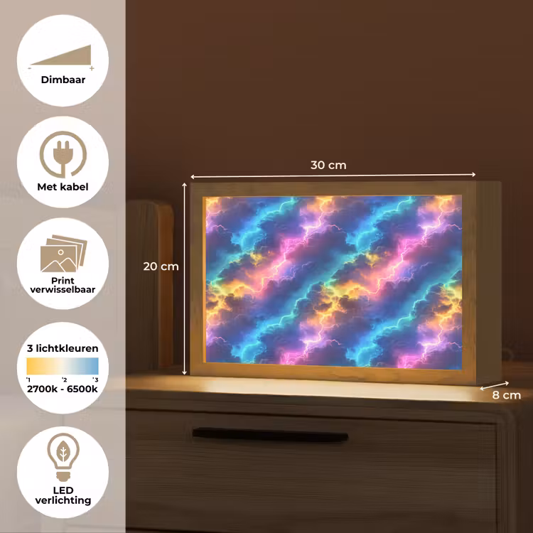 Tafellamp - Storm - Bliksem - Regenboog — 7