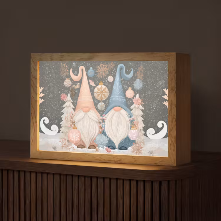 Tafellamp - Kerst - Gnomen - Pastel — 1