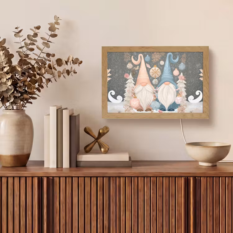 Tafellamp - Kerst - Gnomen - Pastel — 3