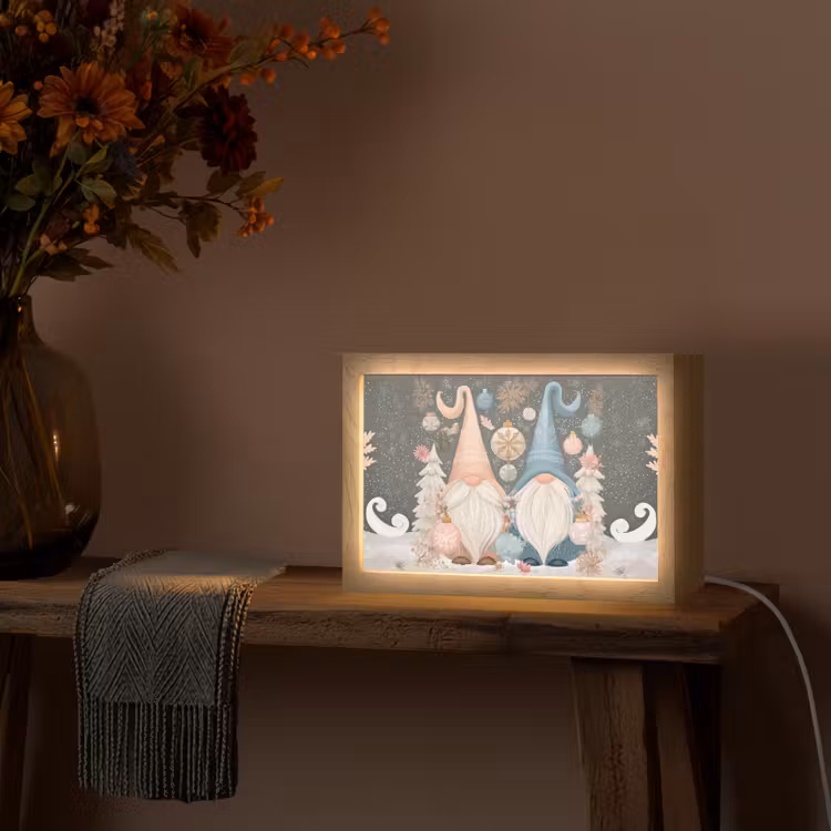 Tafellamp - Kerst - Gnomen - Pastel — 4