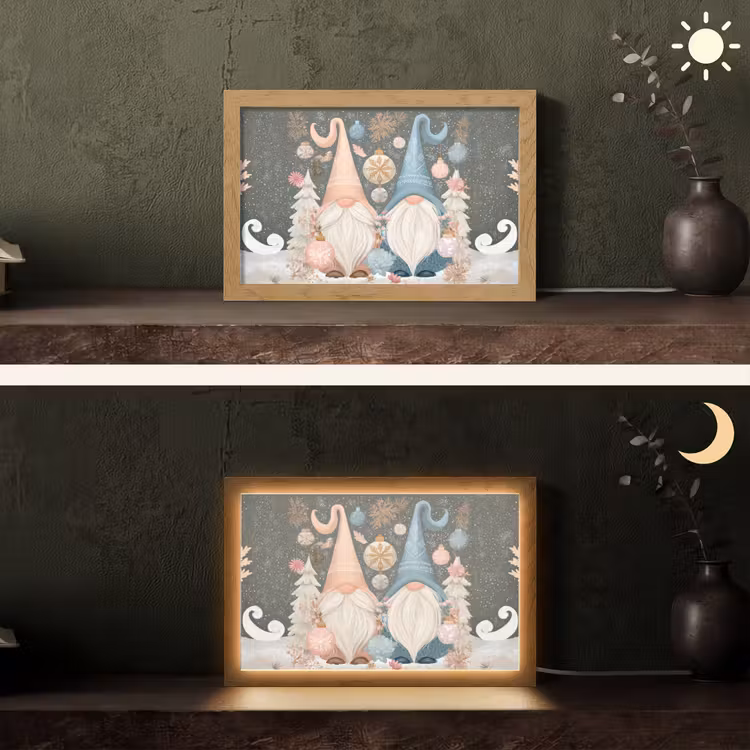Tafellamp - Kerst - Gnomen - Pastel — 5