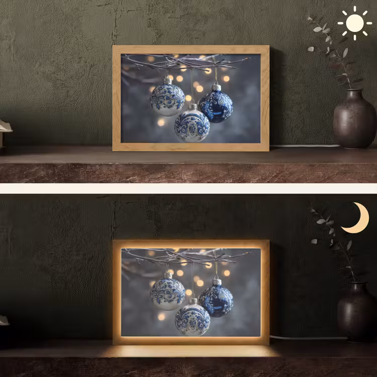 Tafellamp - Kerstbal - Versierd - Blauw — 5