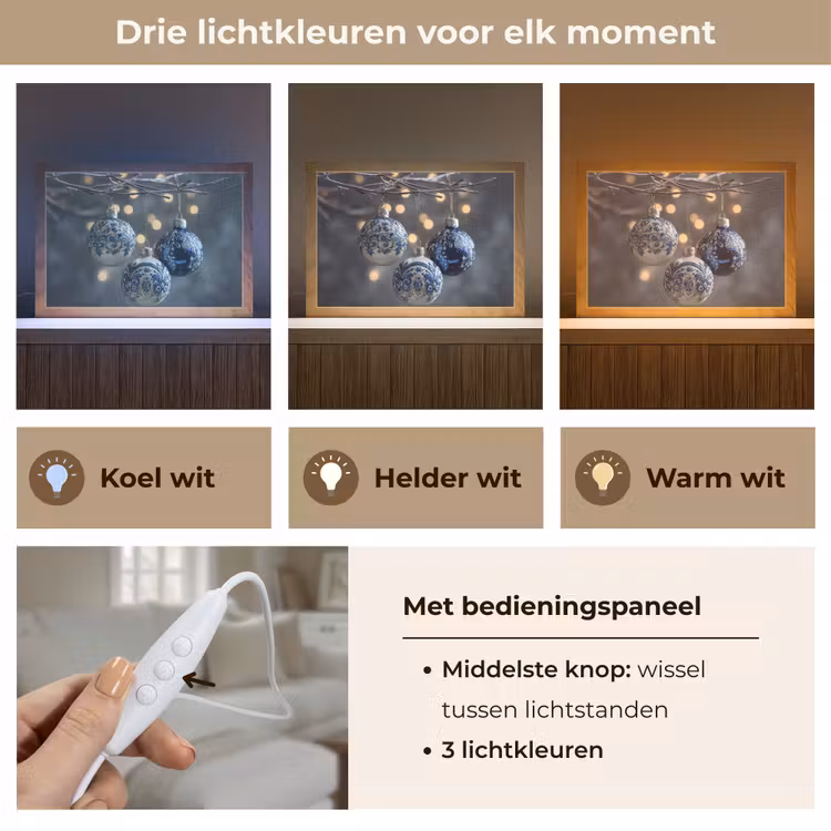 Tafellamp - Kerstbal - Versierd - Blauw — 6