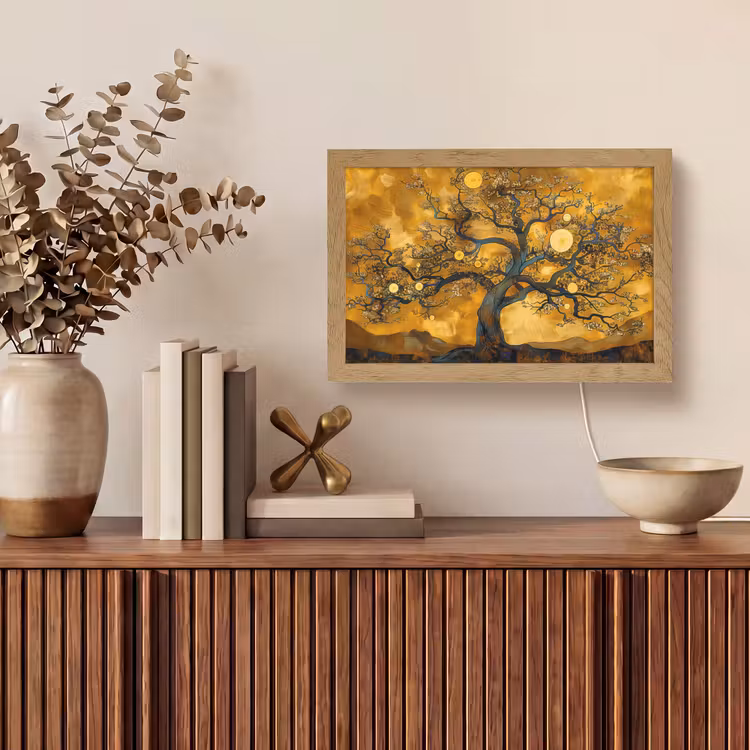 Tafellamp - Boom - Levensboom - Abstract - Goud — 3