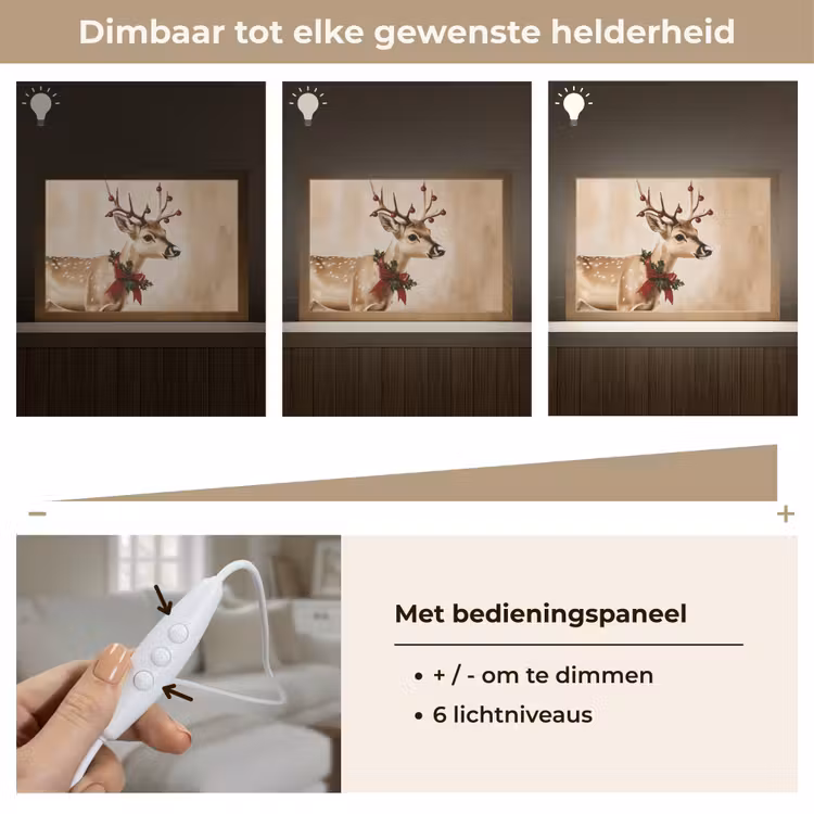 Tafellamp - Gewei - Kerst - Rendier - Rood — 8