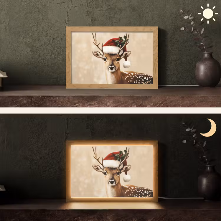 Tafellamp - Kerst - Hert - Gewei - Rood — 5