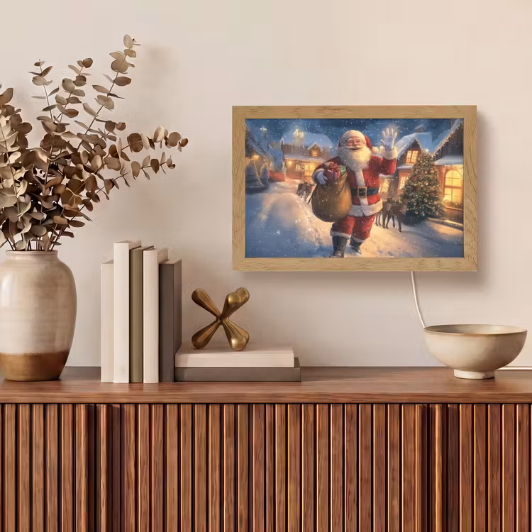 Tafellamp - Kerstman - Dorp - Hert - Donker — 3