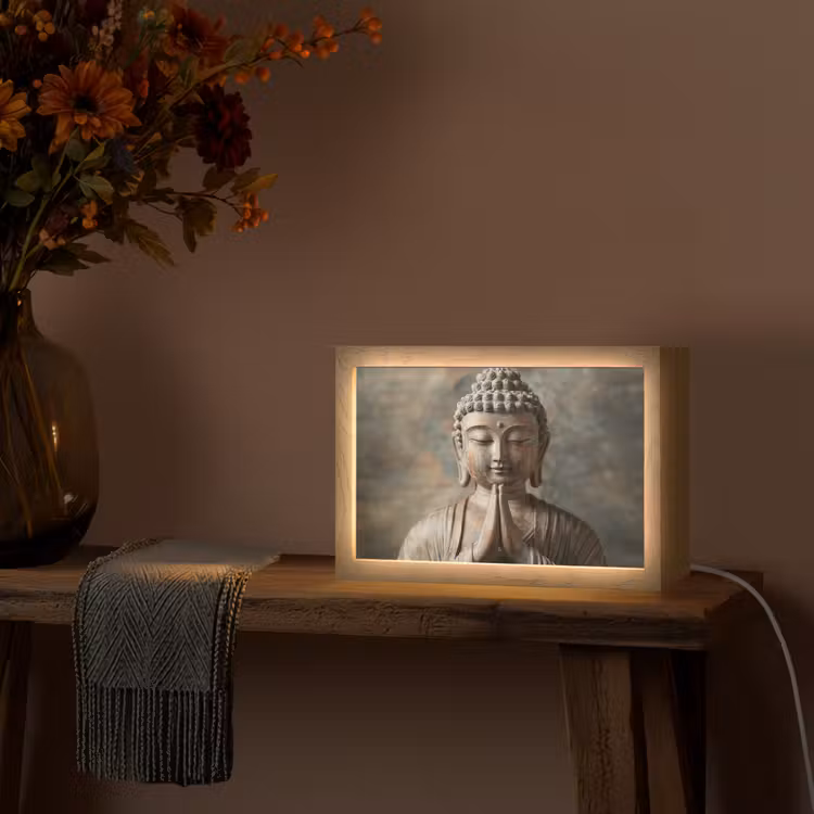 Tafellamp - Boedha - Beeld - Bruin - Rust — 4