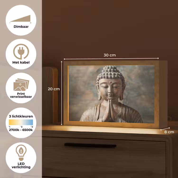 Tafellamp - Boedha - Beeld - Bruin - Rust — 7