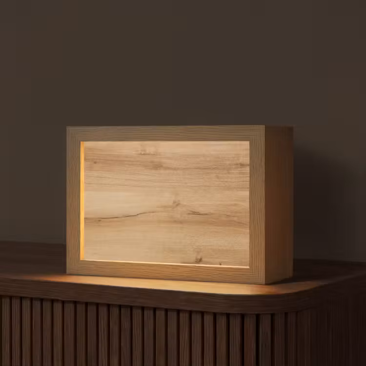 Tafellamp - Houtlook - Bruin - Hout — 1