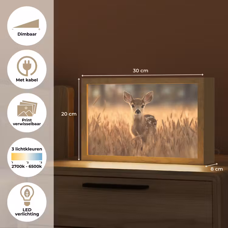Tafellamp - Hert - Graanveld - Bruin — 7