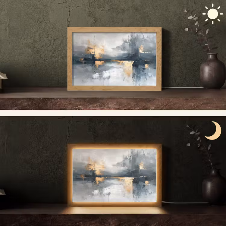 Tafellamp - Abstract - Verf - Kunst - Goud — 5