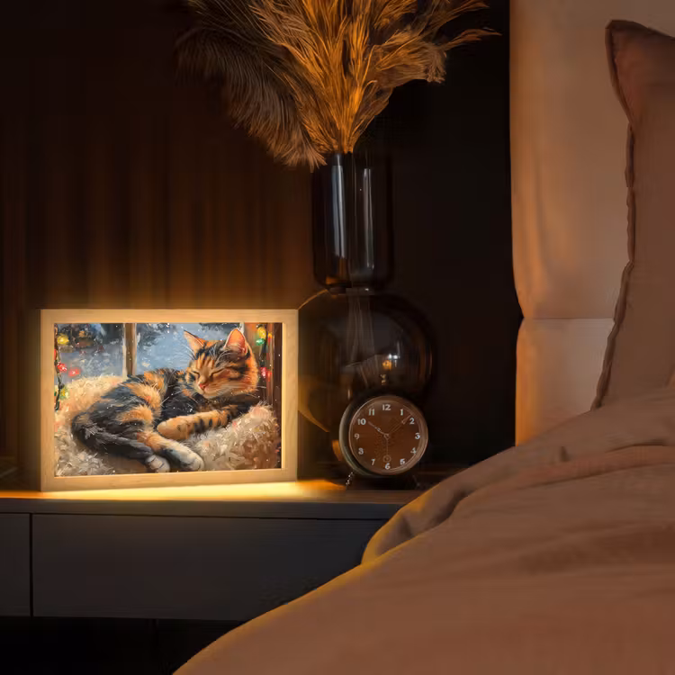Tafellamp - Kat - Kerst - Winter - Dier — 2