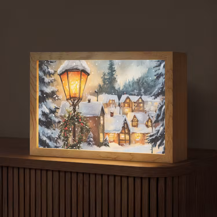 Tafellamp - Kerstdorp - Huizen - Sneeuw - Kerst — 1