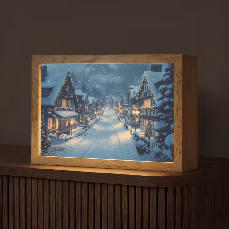 Tafellamp - Kerstdorp - Kerst - Sneeuw - Winter — 1