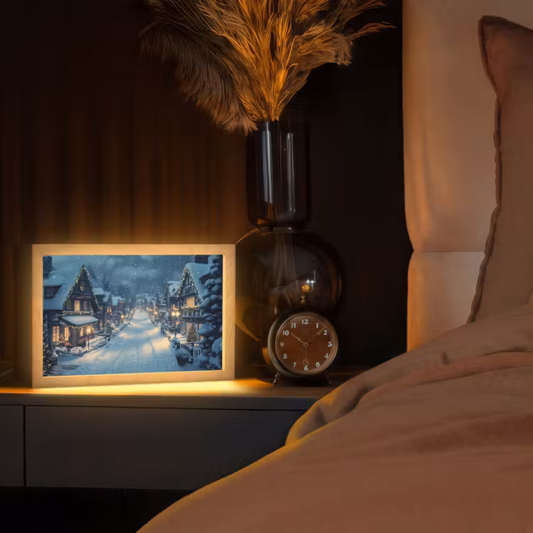 Tafellamp - Kerstdorp - Kerst - Sneeuw - Winter — 2