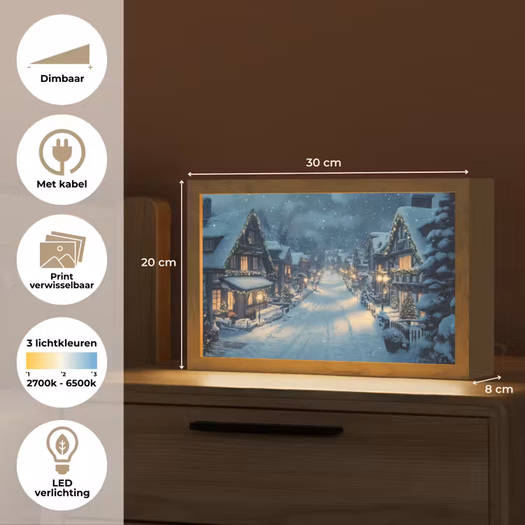 Tafellamp - Kerstdorp - Kerst - Sneeuw - Winter — 7