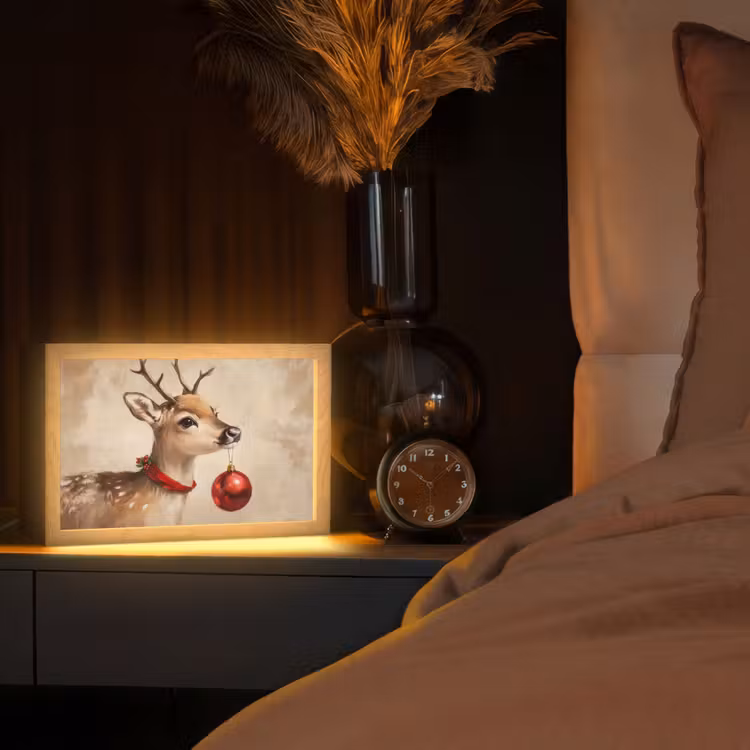 Tafellamp - Kerst - Hert - Gewei - Kerstbal - Rendier — 2