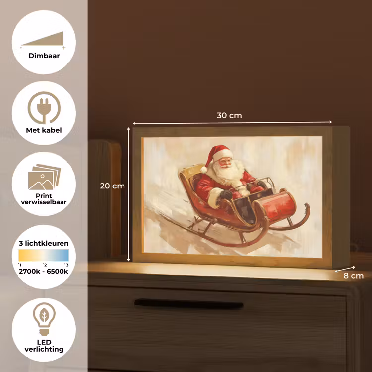 Tafellamp - Kerst - Slee - Kerstman — 7