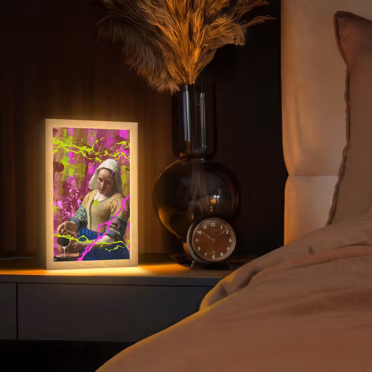 Tafellamp - Melkmeisje - Johannes Vermeer - Neon — 3