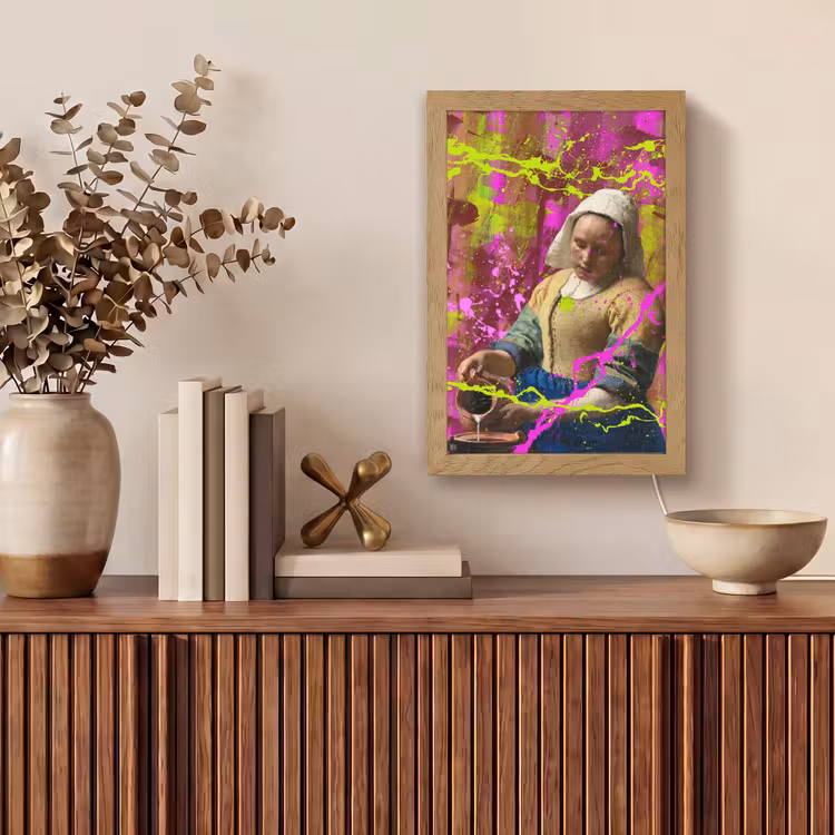 Tafellamp - Melkmeisje - Johannes Vermeer - Neon — 4