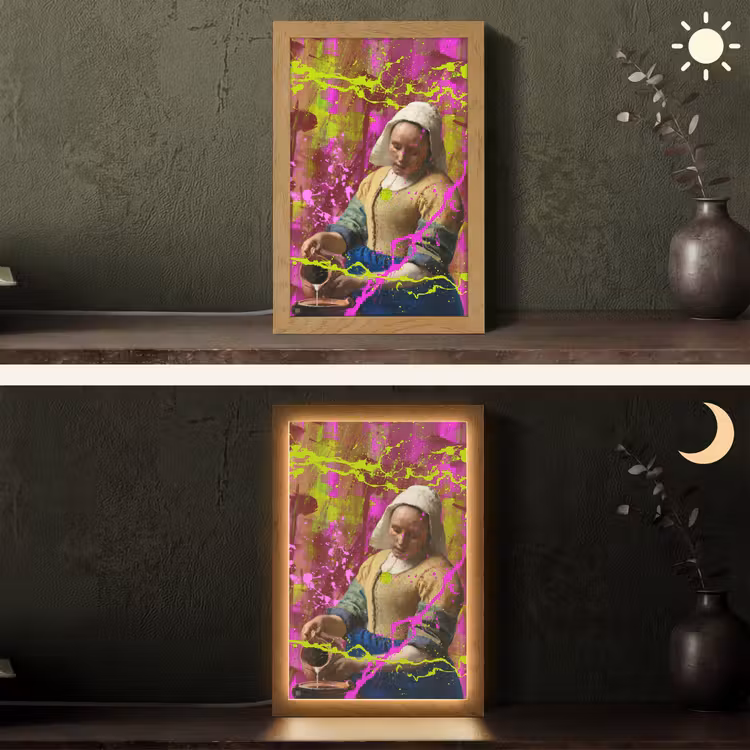 Tafellamp - Melkmeisje - Johannes Vermeer - Neon — 5