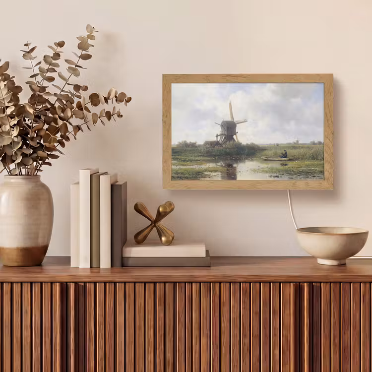 Tafellamp - Molen - Willem Roelofs - Oude meesters - Kunst — 3