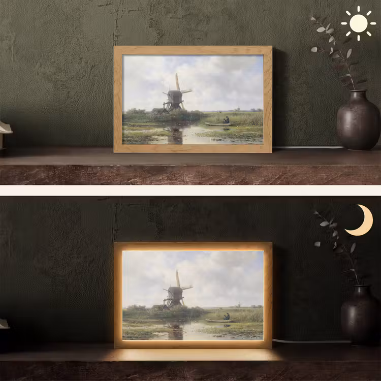 Tafellamp - Molen - Willem Roelofs - Oude meesters - Kunst — 5