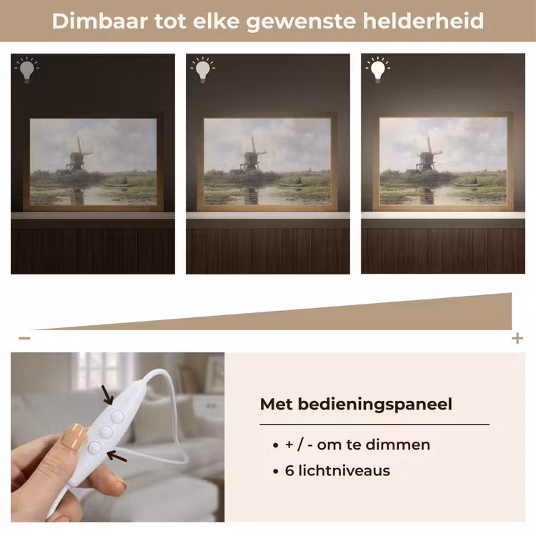 Tafellamp - Molen - Willem Roelofs - Oude meesters - Kunst — 8
