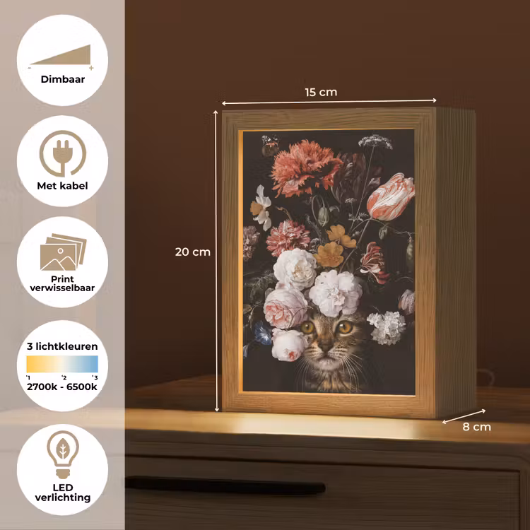 Tafellamp - Stilleven met bloemen - Jan Davidsz de Heem - Kat — 7