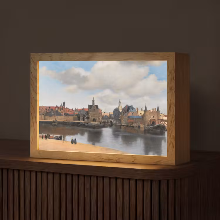 Tafellamp - Vermeer - Stad - Oude meesters - Kunst — 1