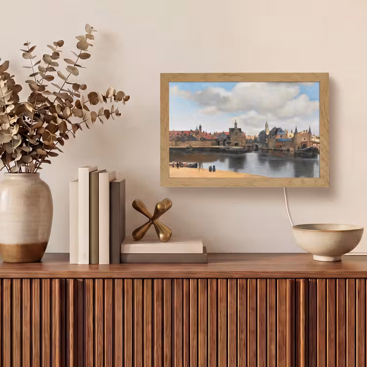 Tafellamp - Vermeer - Stad - Oude meesters - Kunst — 3