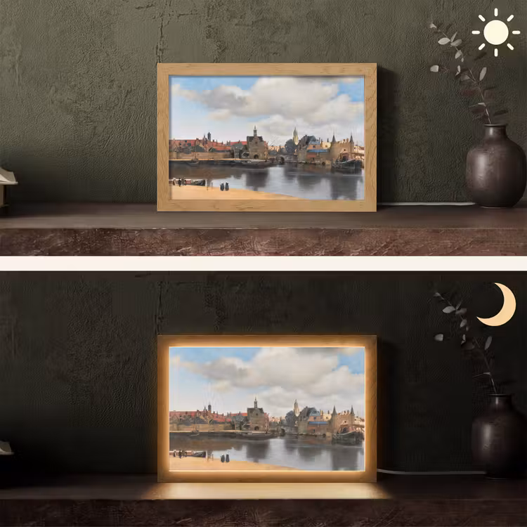 Tafellamp - Vermeer - Stad - Oude meesters - Kunst — 5