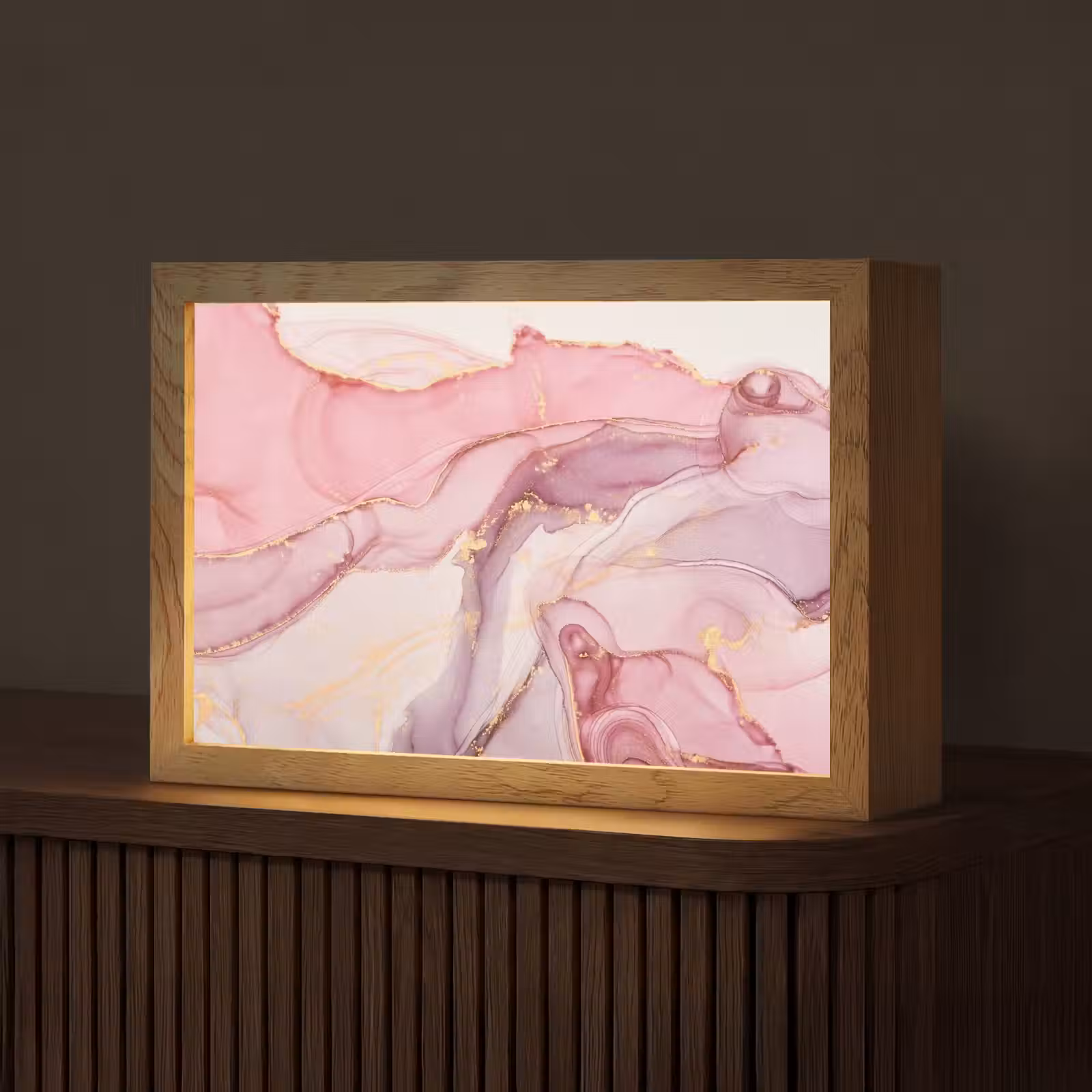 Tafellamp - Goud - Marmer - Roze — 1