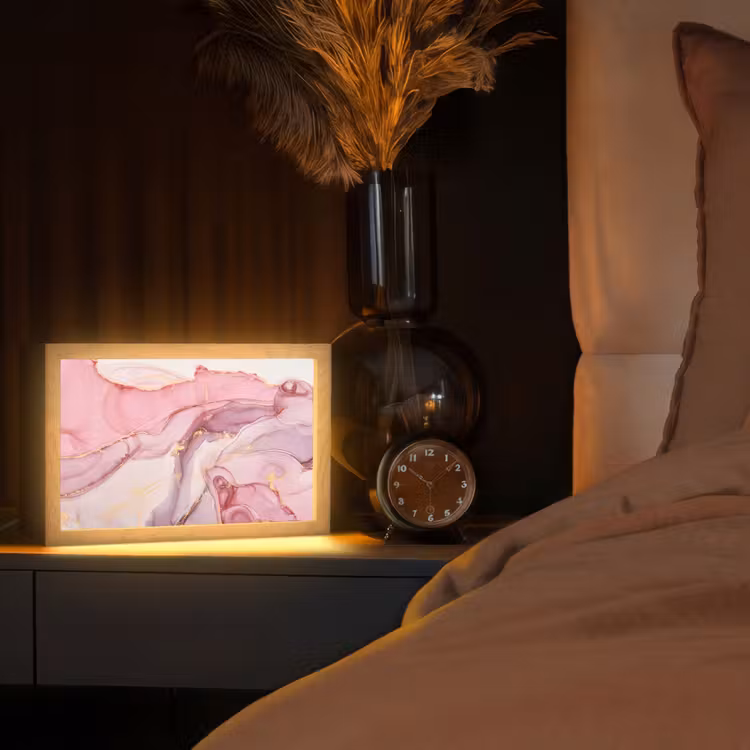 Tafellamp - Goud - Marmer - Roze — 2