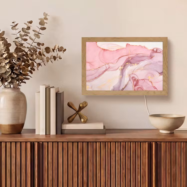 Tafellamp - Goud - Marmer - Roze — 3
