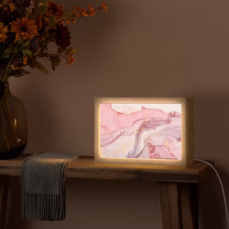 Tafellamp - Goud - Marmer - Roze — 4