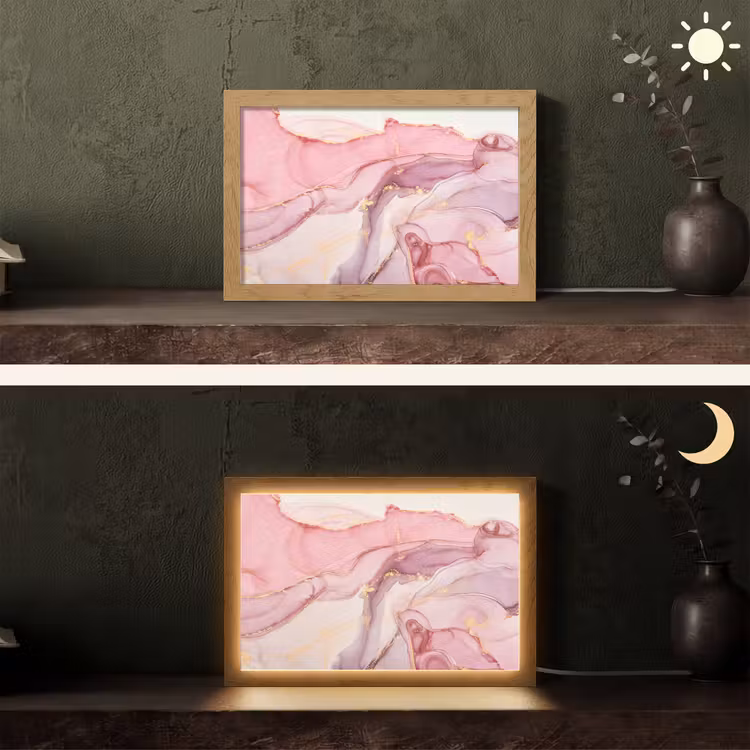 Tafellamp - Goud - Marmer - Roze — 5