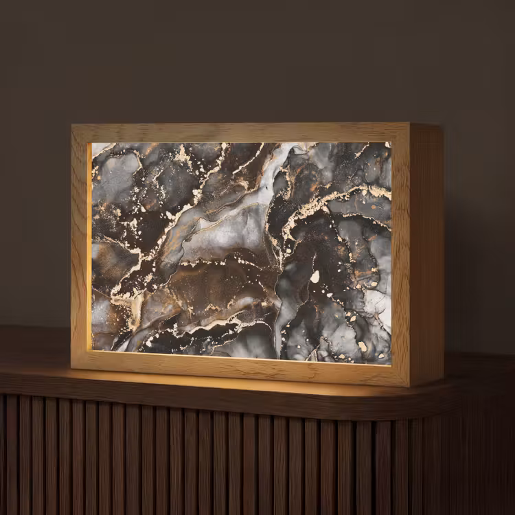 Tafellamp - Marmer - Goud - Glitter - Luxe — 1