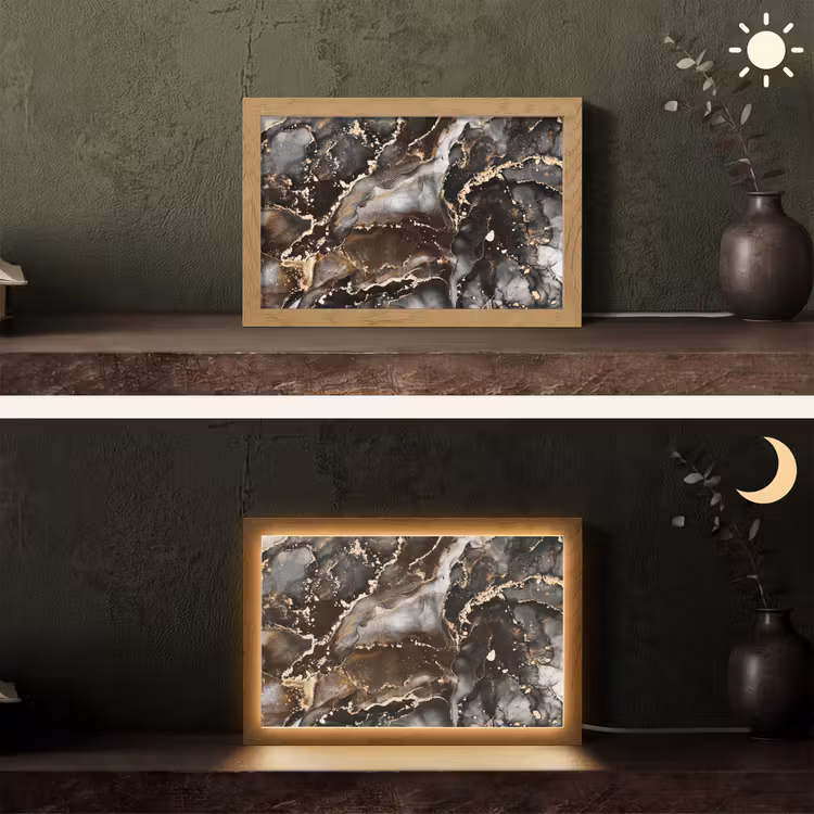Tafellamp - Marmer - Goud - Glitter - Luxe — 5