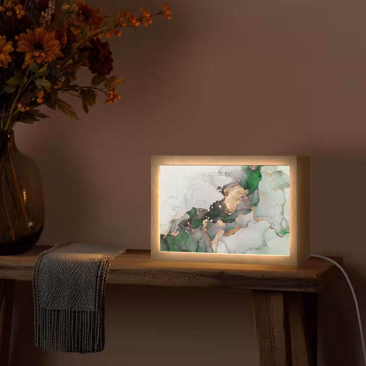 Tafellamp - Marmer - Goud - Groen - Luxe — 4