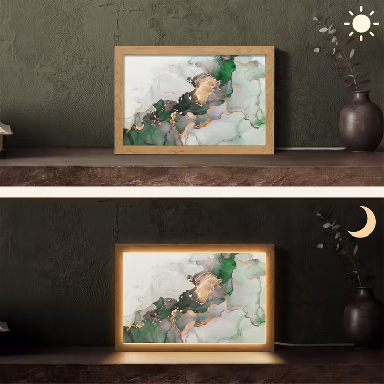 Tafellamp - Marmer - Goud - Groen - Luxe — 5