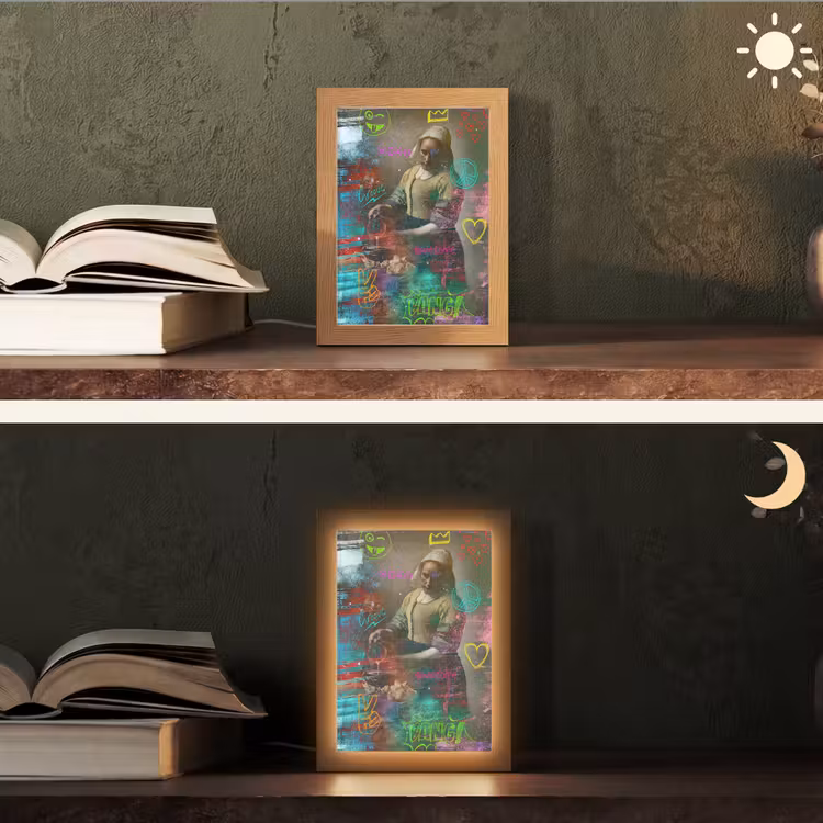 Tafellamp - Melkmeisje - Johannes Vermeer - Graffiti — 5