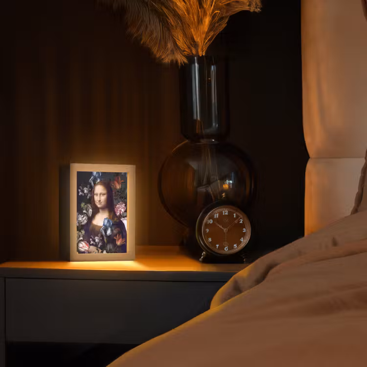 Tafellamp - Mona Lisa - Leonardo da Vinci - Bloemen — 3